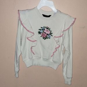 Polo by Ralph Lauren White Sweater with Pink Accents
